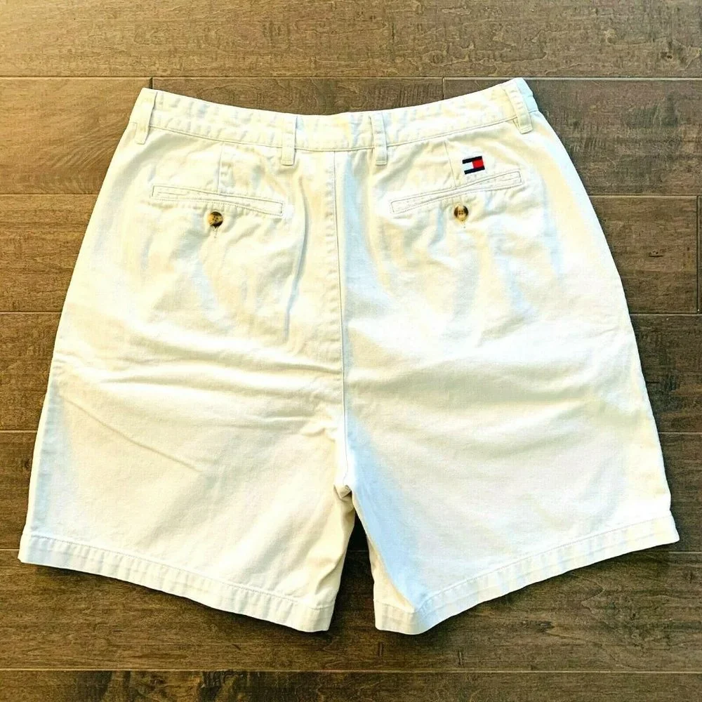 Vintage Tommy Hilfiger‎ Pleated Chino Shorts Flag